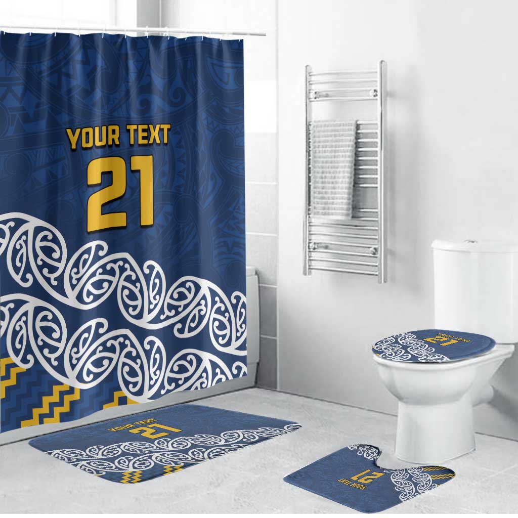 New Zealand Rugby Pacific Custom Bathroom Set Kahupeka Maori Kowhaiwhai Pattern - Polynesian Pride