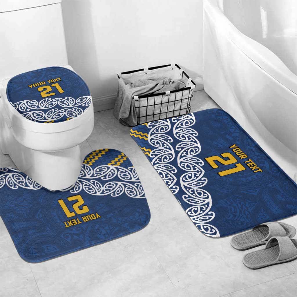 New Zealand Rugby Pacific Custom Bathroom Set Kahupeka Maori Kowhaiwhai Pattern - Polynesian Pride