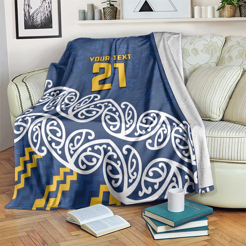 New Zealand Rugby Pacific Custom Blanket Kahupeka Maori Kowhaiwhai Pattern