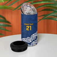 New Zealand Rugby Pacific Custom 4 in 1 Can Cooler Tumbler Kahupeka Maori Kowhaiwhai Pattern LT9 - Polynesian Pride
