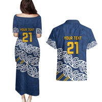 New Zealand Rugby Pacific Custom Couples Matching Puletasi and Hawaiian Shirt Kahupeka Maori Kowhaiwhai Pattern LT9 - Polynesian Pride