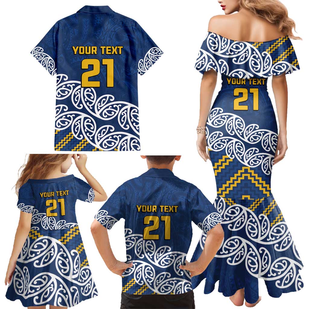 New Zealand Rugby Pacific Custom Family Matching Mermaid Dress and Hawaiian Shirt Kahupeka Maori Kowhaiwhai Pattern LT9 - Polynesian Pride