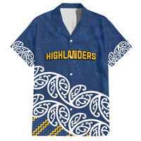 New Zealand Rugby Pacific Custom Family Matching Off Shoulder Maxi Dress and Hawaiian Shirt Kahupeka Maori Kowhaiwhai Pattern LT9 Dad's Shirt - Short Sleeve Blue - Polynesian Pride