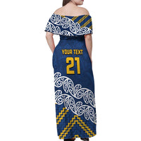New Zealand Rugby Pacific Custom Family Matching Off Shoulder Maxi Dress and Hawaiian Shirt Kahupeka Maori Kowhaiwhai Pattern LT9 - Polynesian Pride