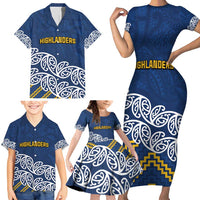 New Zealand Rugby Pacific Custom Family Matching Short Sleeve Bodycon Dress and Hawaiian Shirt Kahupeka Maori Kowhaiwhai Pattern LT9 - Polynesian Pride