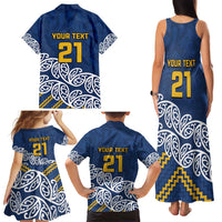 New Zealand Rugby Pacific Custom Family Matching Tank Maxi Dress and Hawaiian Shirt Kahupeka Maori Kowhaiwhai Pattern LT9 - Polynesian Pride