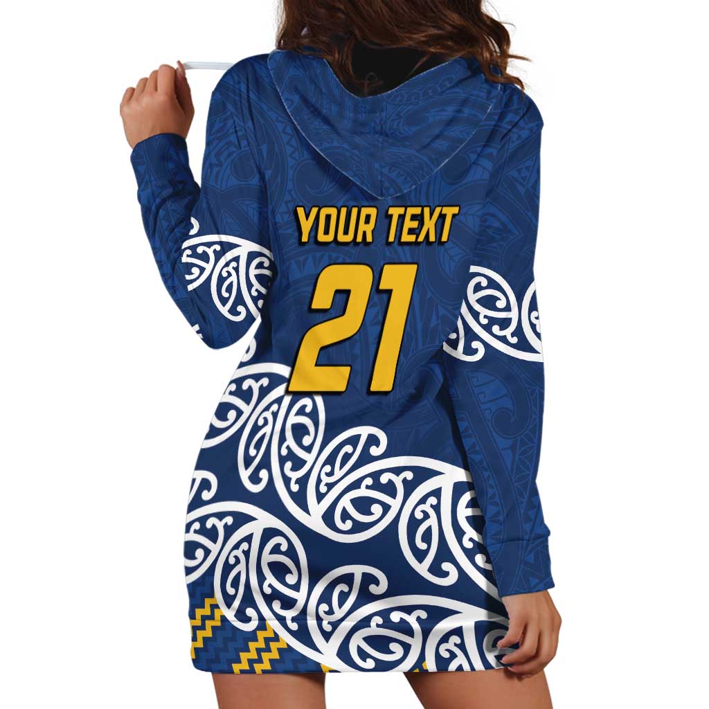 New Zealand Rugby Pacific Custom Hoodie Dress Kahupeka Maori Kowhaiwhai Pattern LT9 - Polynesian Pride