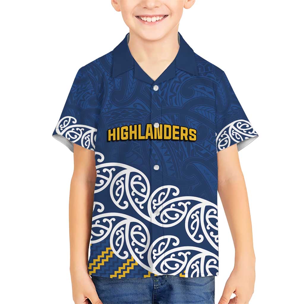 New Zealand Rugby Pacific Custom Kid Hawaiian Shirt Kahupeka Maori Kowhaiwhai Pattern LT9 Kid Blue - Polynesian Pride