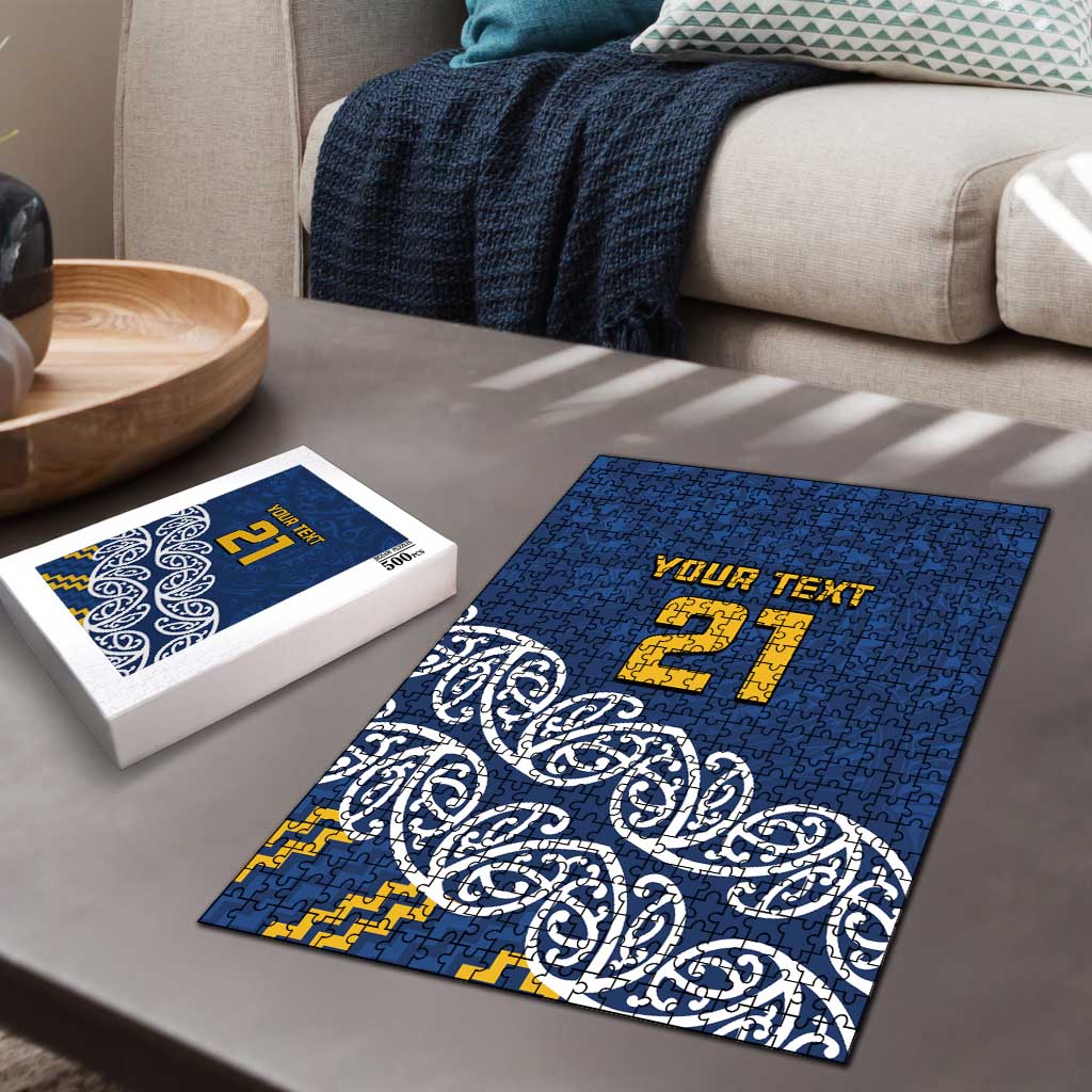 New Zealand Rugby Pacific Custom Puzzle Kahupeka Maori Kowhaiwhai Pattern - Polynesian Pride