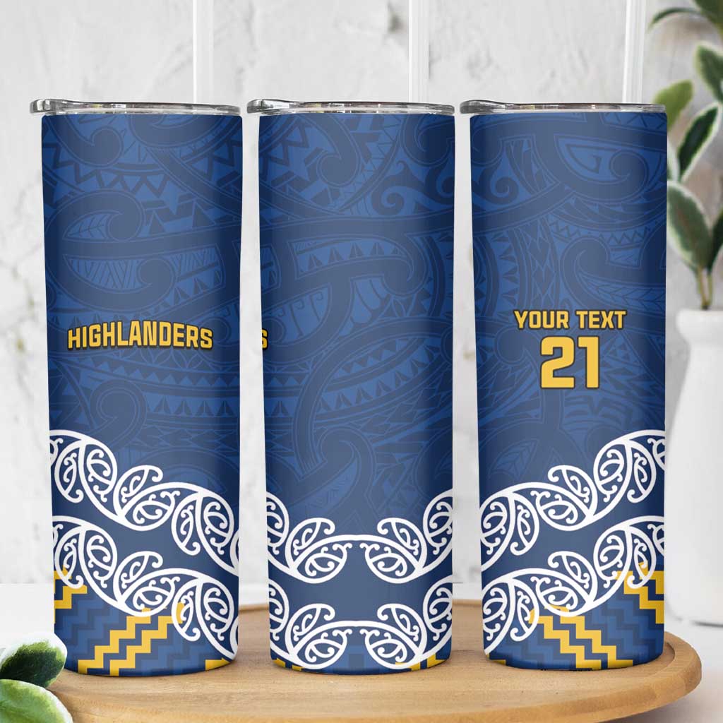 New Zealand Rugby Pacific Custom Skinny Tumbler Kahupeka Maori Kowhaiwhai Pattern