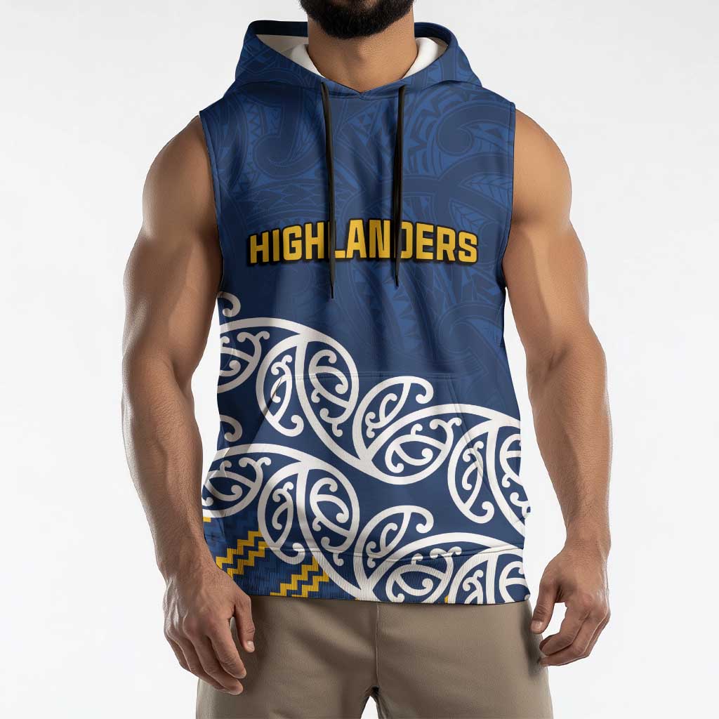 New Zealand Rugby Pacific Custom Sleeveless Hoodie Kahupeka Maori Kowhaiwhai Pattern LT9 - Polynesian Pride