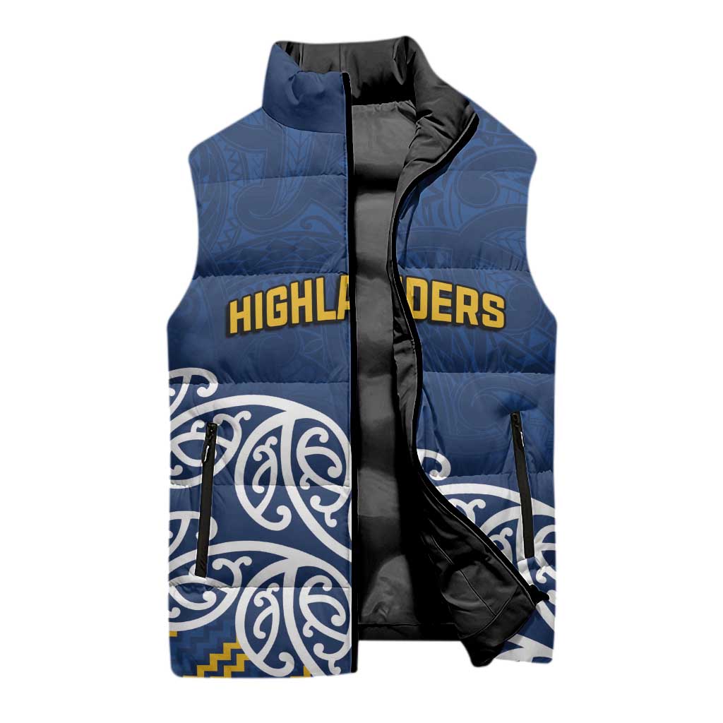 New Zealand Rugby Pacific Custom Sleeveless Puffer Jacket Kahupeka Maori Kowhaiwhai Pattern - Polynesian Pride