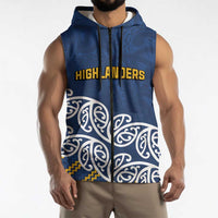 New Zealand Rugby Pacific Custom Sleeveless Zip Hoodie Kahupeka Maori Kowhaiwhai Pattern LT9 - Polynesian Pride