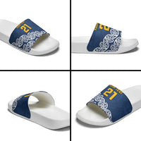New Zealand Rugby Pacific Custom Slide Sandals Kahupeka Maori Kowhaiwhai Pattern - Polynesian Pride