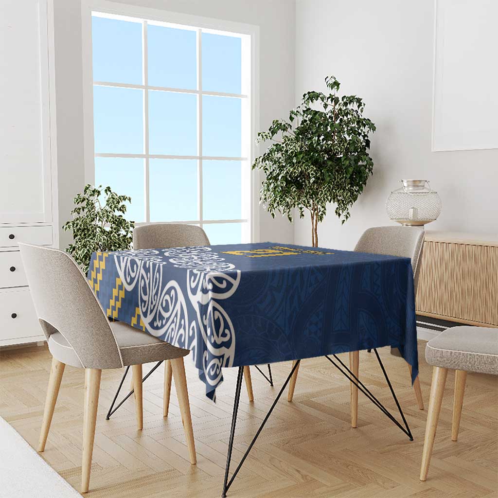 New Zealand Rugby Pacific Custom Tablecloth Kahupeka Maori Kowhaiwhai Pattern