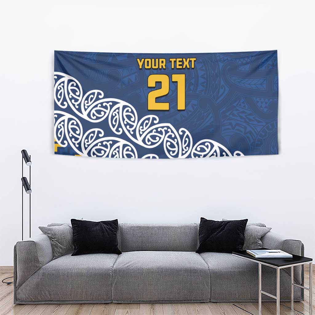 New Zealand Rugby Pacific Custom Tapestry Kahupeka Maori Kowhaiwhai Pattern LT9 - Polynesian Pride