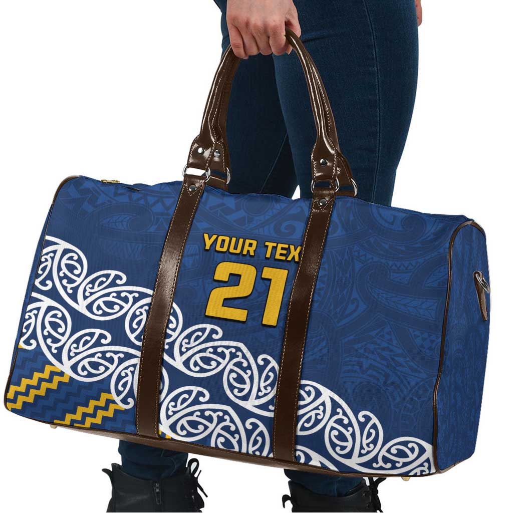 New Zealand Rugby Pacific Custom Travel Bag Kahupeka Maori Kowhaiwhai Pattern - Polynesian Pride