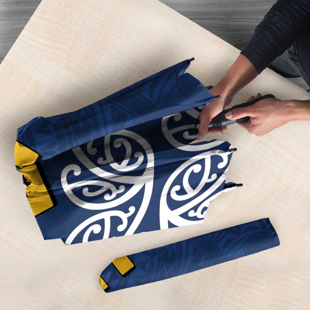 New Zealand Rugby Pacific Custom Umbrella Kahupeka Maori Kowhaiwhai Pattern - Polynesian Pride