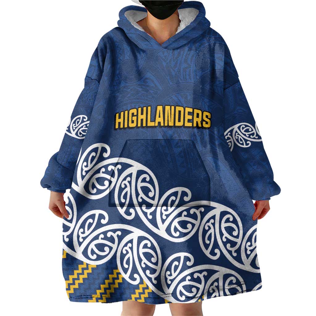 New Zealand Rugby Pacific Custom Wearable Blanket Hoodie Kahupeka Maori Kowhaiwhai Pattern LT9 - Polynesian Pride