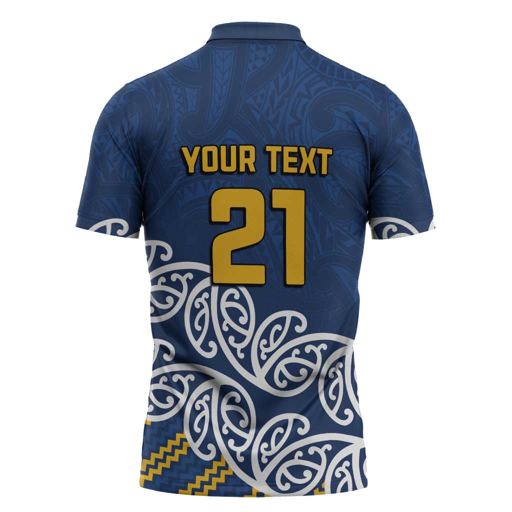 New Zealand Rugby Pacific Custom Zipper Polo Shirt Kahupeka Maori Kowhaiwhai Pattern LT9 - Polynesian Pride