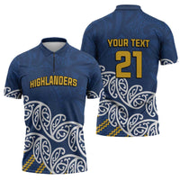 New Zealand Rugby Pacific Custom Zipper Polo Shirt Kahupeka Maori Kowhaiwhai Pattern LT9 - Polynesian Pride