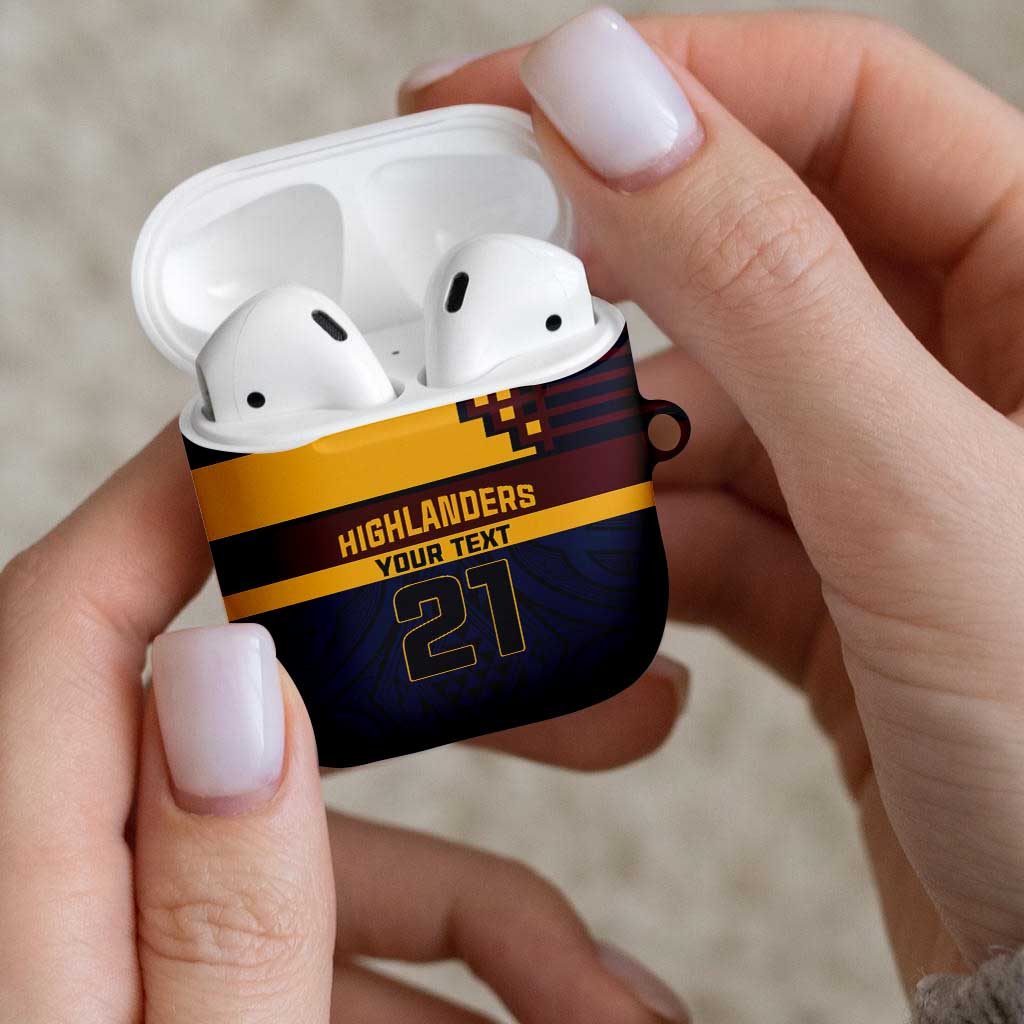 New Zealand Rugby Pacific Custom AirPods Case Kahupeka Retro 2025 Taniko Motif LT9 - Polynesian Pride