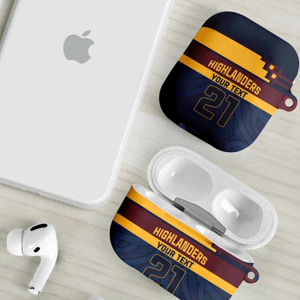 New Zealand Rugby Pacific Custom AirPods Case Kahupeka Retro 2025 Taniko Motif LT9 - Polynesian Pride