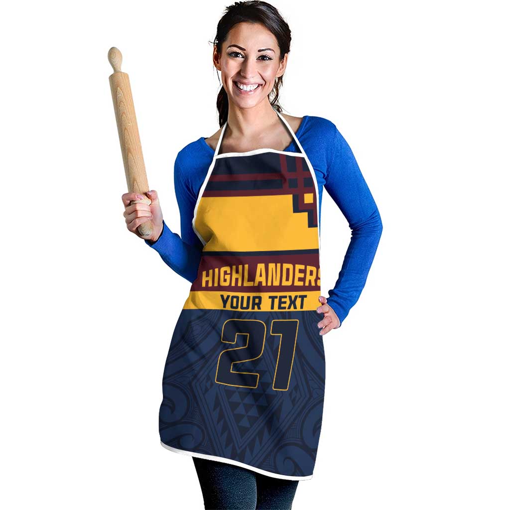 New Zealand Rugby Pacific Custom Apron Kahupeka Retro 2025 Taniko Motif - Polynesian Pride