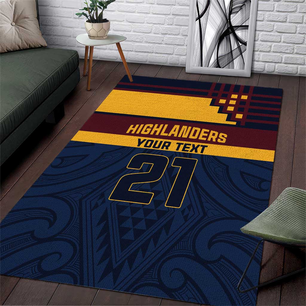 New Zealand Rugby Pacific Custom Area Rug Kahupeka Retro 2025 Taniko Motif