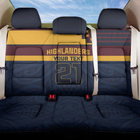 New Zealand Rugby Pacific Custom Back Car Seat Cover Kahupeka Retro 2025 Taniko Motif LT9 One Size Blue - Polynesian Pride