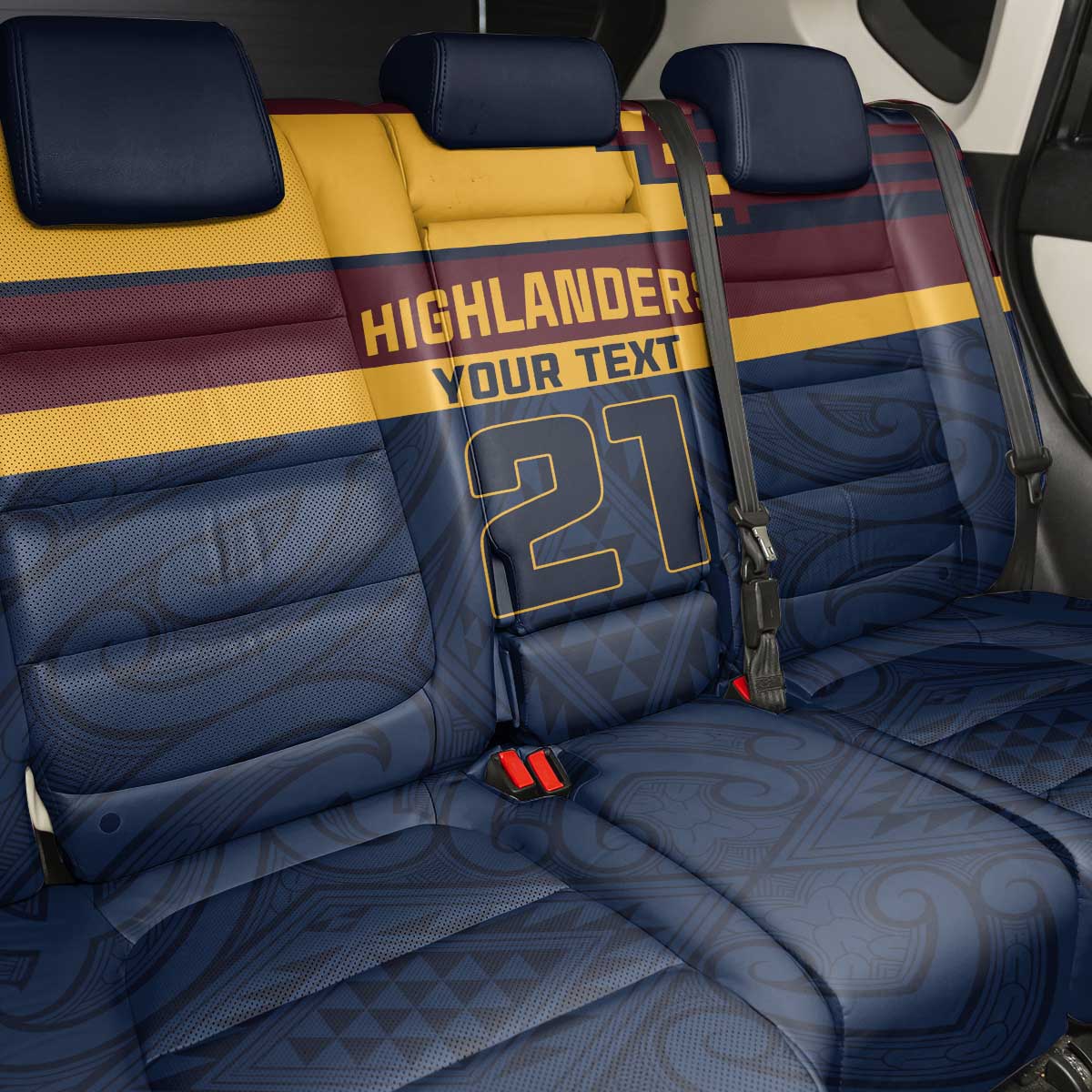 New Zealand Rugby Pacific Custom Back Car Seat Cover Kahupeka Retro 2025 Taniko Motif LT9 - Polynesian Pride