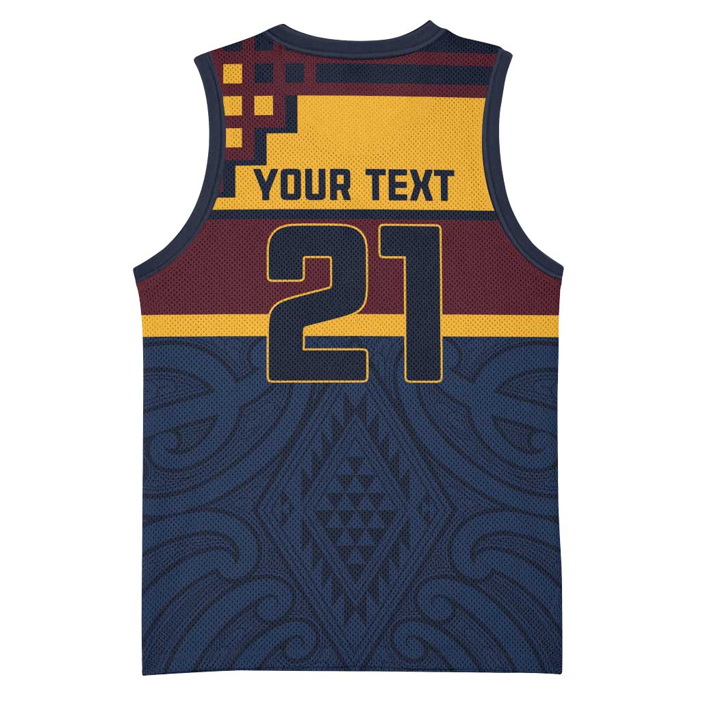 New Zealand Rugby Pacific Custom Basketball Jersey Kahupeka Retro 2025 Taniko Motif - Polynesian Pride