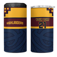 New Zealand Rugby Pacific Custom 4 in 1 Can Cooler Tumbler Kahupeka Retro 2025 Taniko Motif LT9 One Size: 16 oz Blue - Polynesian Pride
