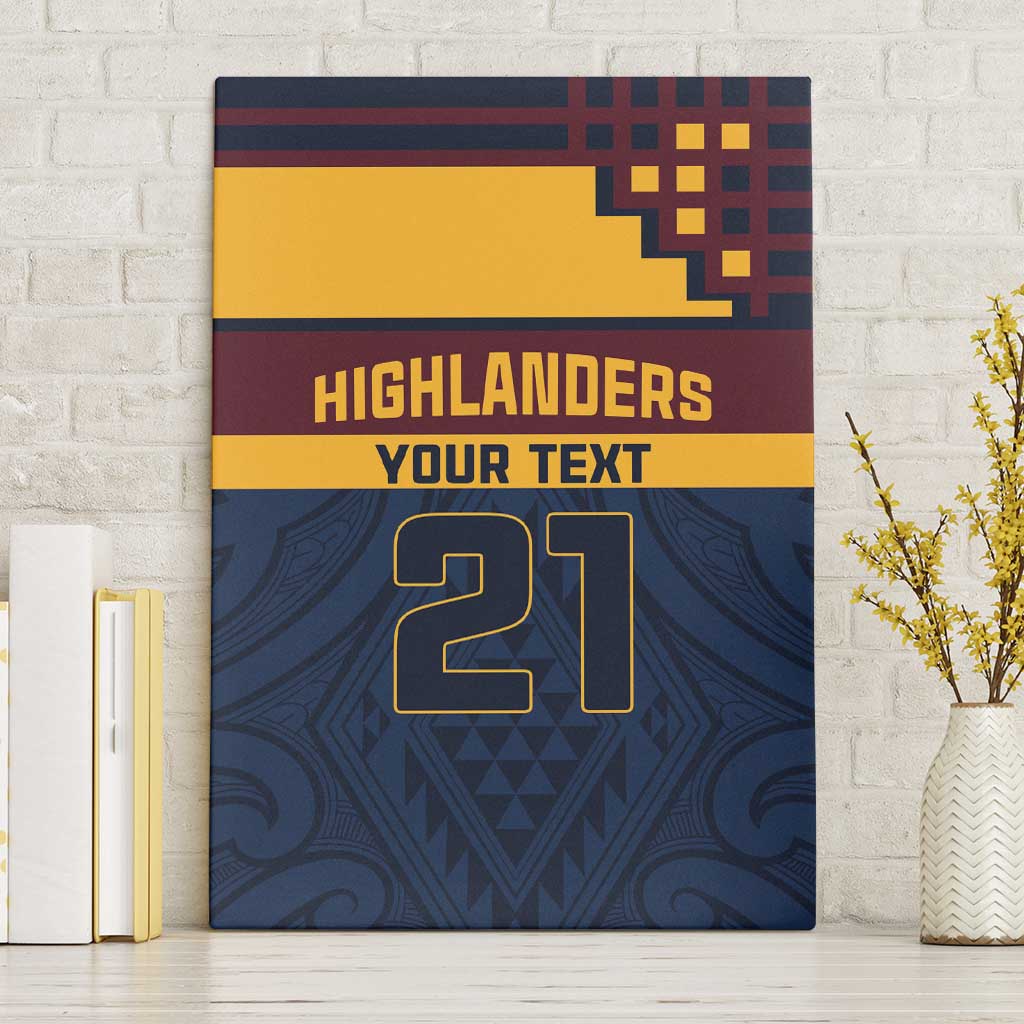 New Zealand Rugby Pacific Custom Canvas Wall Art Kahupeka Retro 2025 Taniko Motif