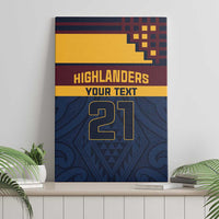 New Zealand Rugby Pacific Custom Canvas Wall Art Kahupeka Retro 2025 Taniko Motif