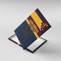 New Zealand Rugby Pacific Custom Canvas Wall Art Kahupeka Retro 2025 Taniko Motif