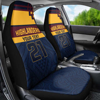New Zealand Rugby Pacific Custom Car Seat Cover Kahupeka Retro 2025 Taniko Motif LT9 - Polynesian Pride