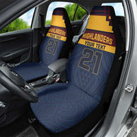 New Zealand Rugby Pacific Custom Car Seat Cover Kahupeka Retro 2025 Taniko Motif LT9 - Polynesian Pride