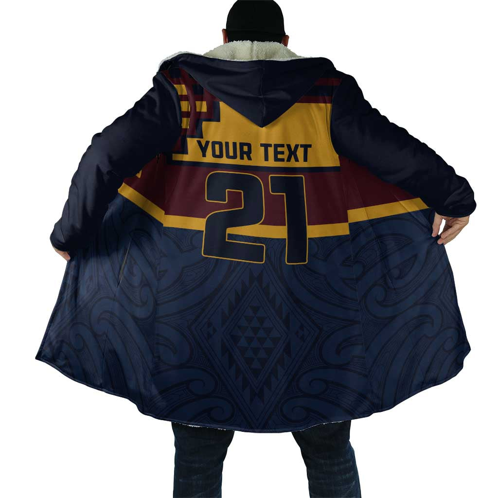 New Zealand Rugby Pacific Custom Cloak Kahupeka Retro 2025 Taniko Motif - Polynesian Pride