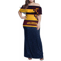 New Zealand Rugby Pacific Custom Family Matching Off Shoulder Maxi Dress and Hawaiian Shirt Kahupeka Retro 2025 Taniko Motif LT9 Mom's Dress Blue - Polynesian Pride