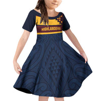 New Zealand Rugby Pacific Custom Family Matching Off Shoulder Short Dress and Hawaiian Shirt Kahupeka Retro 2025 Taniko Motif