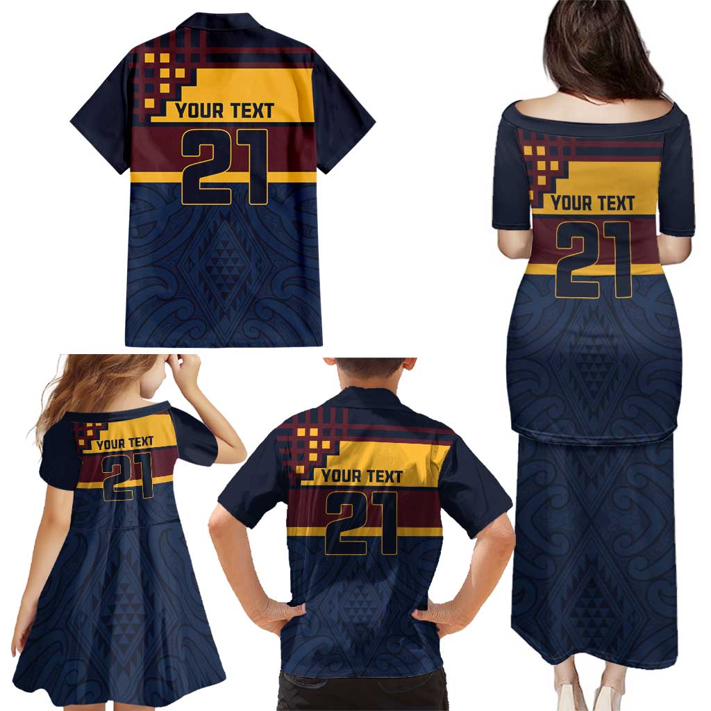 New Zealand Rugby Pacific Custom Family Matching Puletasi and Hawaiian Shirt Kahupeka Retro 2025 Taniko Motif