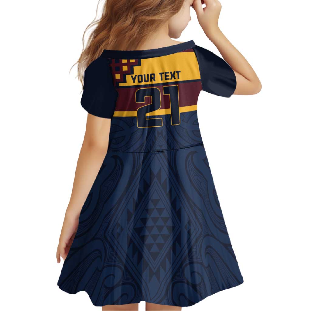 New Zealand Rugby Pacific Custom Family Matching Short Sleeve Bodycon Dress and Hawaiian Shirt Kahupeka Retro 2025 Taniko Motif