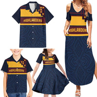 New Zealand Rugby Pacific Custom Family Matching Summer Maxi Dress and Hawaiian Shirt Kahupeka Retro 2025 Taniko Motif LT9 - Polynesian Pride
