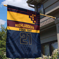 New Zealand Rugby Pacific Custom Garden Flag Kahupeka Retro 2025 Taniko Motif LT9 - Polynesian Pride