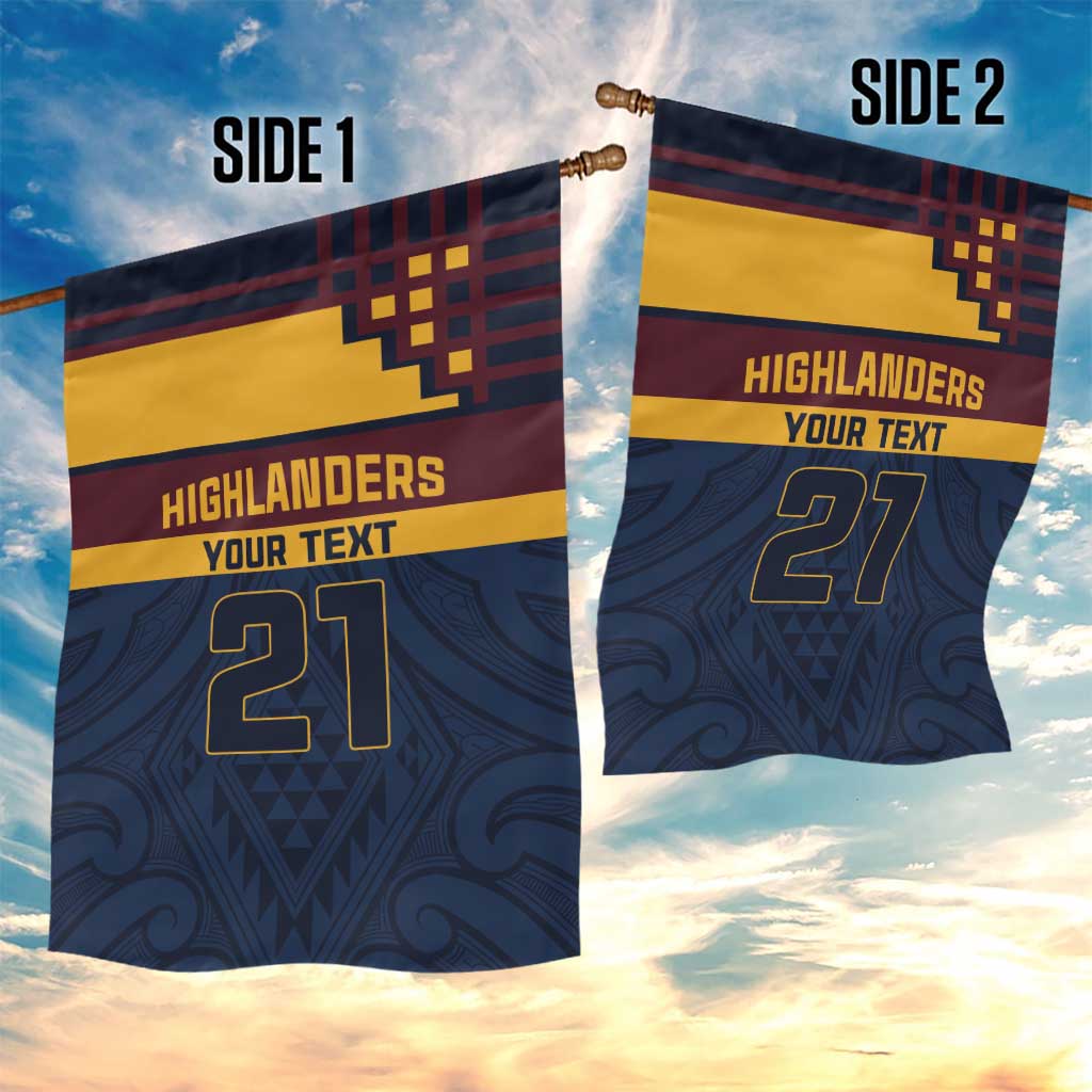New Zealand Rugby Pacific Custom Garden Flag Kahupeka Retro 2025 Taniko Motif LT9 - Polynesian Pride