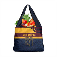 New Zealand Rugby Pacific Custom Grocery Bag Kahupeka Retro 2025 Taniko Motif LT9 1-pack One Size Blue - Polynesian Pride