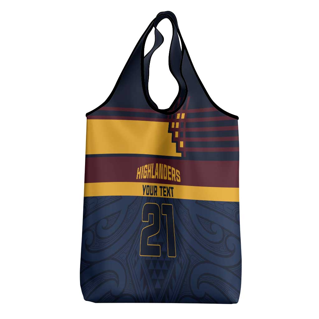 New Zealand Rugby Pacific Custom Grocery Bag Kahupeka Retro 2025 Taniko Motif LT9 - Polynesian Pride