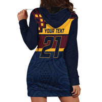 New Zealand Rugby Pacific Custom Hoodie Dress Kahupeka Retro 2025 Taniko Motif LT9 - Polynesian Pride
