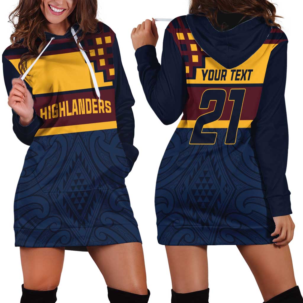 New Zealand Rugby Pacific Custom Hoodie Dress Kahupeka Retro 2025 Taniko Motif LT9 - Polynesian Pride